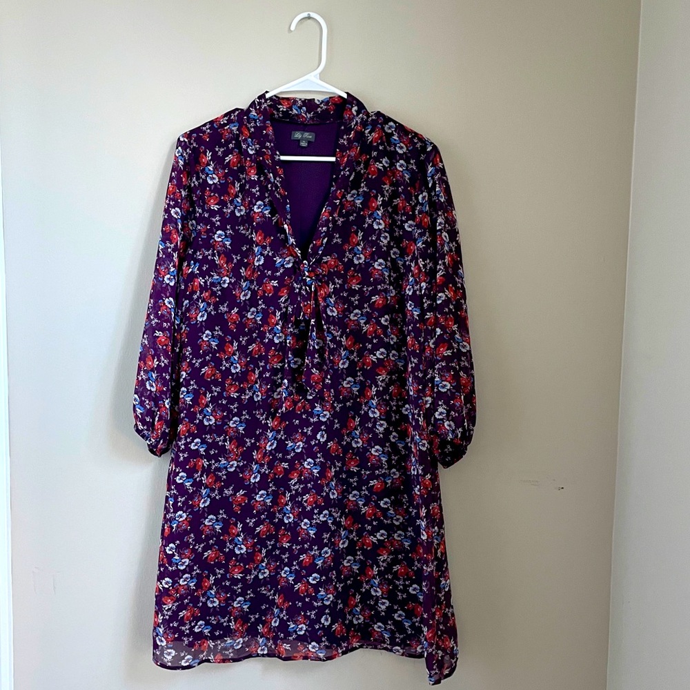 Plum Floral Lily Rose Dress